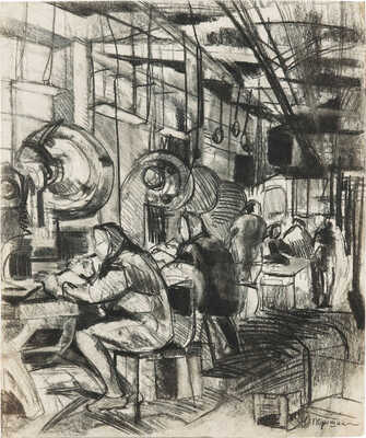 Трошин Николай Степанович. Лот из семи иллюстраций на производственную тему 